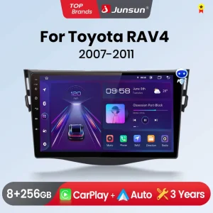 Junsun Wireless CarPlay Android Auto Autoradio Per Toyota RAV4 RAV 4 2005-2013 GPS Multimediale 2 din Sistemi Stereo