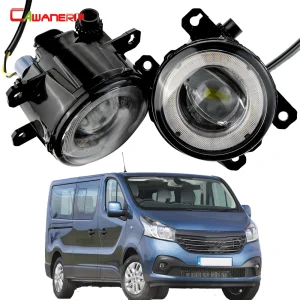 2 X gruppo fendinebbia a LED per Renault Trafic 3 III X82 2015-2020 paraurti anteriore per auto Angel Eye luce di marcia diurna DRL 30W 12V
