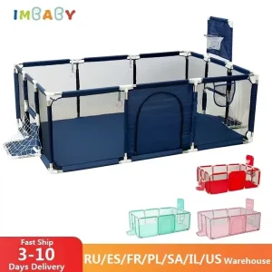 IMBABY Mobili per bambini Box per bambini Grande piscina secca Box per bambini Barriere interne di sicurezza Parco giochi per la casa Parco per 0-6 anni