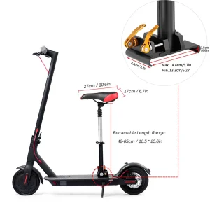 Sella per Scooter elettrico per Xiaomi M365 Pro2 Ninebot ES1 pelle + lega di alluminio rosso + nero sedile universale per Scooter regolabile