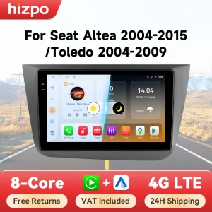 Hizpo 9 “AI Radio Vocale Per Seat Altea 2004-2015 Toledo 2004-2009 Auto Multimedia GPS Autoradio Wireless CarPlay Android Auto 4G