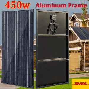 12v pannello solare telaio in alluminio 450w 300w 150w pannello fotovoltaico 12v 24v caricabatteria camper RV barca casa tetto balcone viaggio UE magazzino DHL spedizione