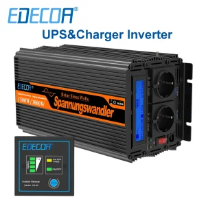 Inverter UPS con caricatore 1500W 2500W DC 12V a AC 220V 230V convertitore onda sinusoidale pura trasformatore off grid per la casa