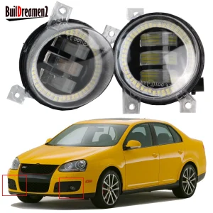 2 pezzi auto LED fendinebbia Angel Eye DRL lampada di marcia diurna con decodificatore Canbus per Volkswagen VW Jetta A5 Mk5 (1K) 2005-2010