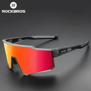 ROCKBROS Occhiali da ciclismo Occhiali da sole polarizzati fotocromatici Occhiali da ciclismo Sport all’aria aperta UV400 MTB Road Donna Uomo Occhiali da bici