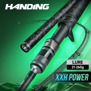 HANDING SINDOREI Canne da pesca H/XH/XXH 260g Peso esca Potente canna da pesca con testa di serpente per luccio 2.13-2.69M Canna da pesca gigante ad azione rapida