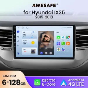 AWESAFE PX9 Plus autoradio per Tucson 3 Hyundai IX35 2015 2016 2017 2018 wireless CarPlay Android Auto No 2 din 2din DVD