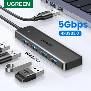 UGREEN USB 3.0 Hub 4 porte HUB USB sottile per Mouse, tastiera compatibile con MacBook Pro Air Laptop Desktop PC Xbox PS5 Splitter