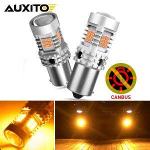 AUXITO 2x BAU15S PY21W LED Canbus ambra No Hyper Flash indicatore di direzione per auto 1156 BA15S P21W W21W WY21W 7440 indicatore luminoso a LED