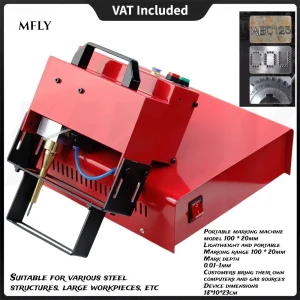 Macchina per marcatura per codice VIN (100 * 20mm) Numero telaio macchina per marcatura telaio pneumatico portatile in metallo 220V/110V