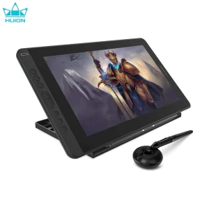 Tavoletta Grafica Huion Kamvas 13 da 13 Pollici con Schermo, Funzione di Inclinazione e Penna Senza Batteria per Lavoro Remoto e Disegno