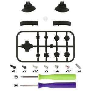 eXtremeRate Set completo di pulsanti di ricambio con strumenti per NS Switch Lite – bianco e nero