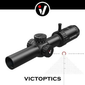VictOptics S6 1-6×24 SFP Cannocchiale Con Illuminazione Rossa e Verde, Sistema di Blocco Della Torretta, Design con Ampio Campo Visivo Per AR 15 .223 5.56