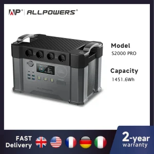 ALLPOWERS Centrale elettrica portatile 2000W / 2400W Alimentatore ad alta potenza di backup di emergenza per interruzione di corrente domestica all’aperto