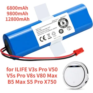 Batteria 14.8V batteria al litio 12800mAh per ILIFE V3s Pro V50 V5s Pro V8s V80 Max B5 Max S5 Pro X750 batteria per aspirapolvere Robot