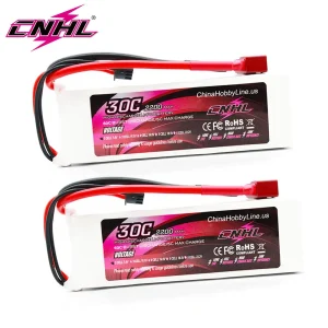 2 pz CNHL 2S 7.4 V Lipo Batteria 2200 mAh 40C 70C Con T Deans XT60 Spina per FPV Quadcopter Drone Aereo Elicottero Auto Hobby