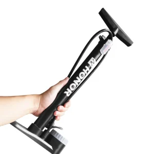 Pompa da pavimento per bicicletta Pompa d’aria per bici 160PSI con valvole Gauge Presta e Schrader Gonfiatore per tubo per pneumatici con ago a sfera multifunzione Bi