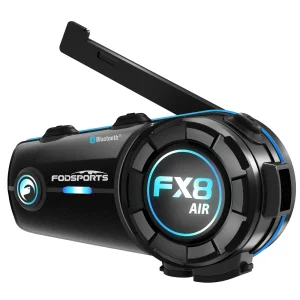 Interfono per moto Fodsports FX8 AIR, auricolare Bluetooth wireless per casco, 4 motociclisti, 1000 m