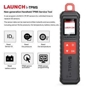 Lancia lo strumento di servizio TPMS portatile i-TPMS può essere legato con lo scanner X-431 e l’APP i-TPMS supporta tutti i sensori 315/433 MHz