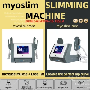 Macchina per Scolpire il Corpo MYOslim da 15 Tesla 6500W, Nuovo Sistema NEO per Dimagrimento e Bruciare Grassi, Macchina Nova per Perdita di Peso