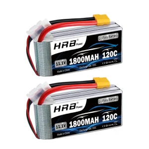 1/2 pz HRB 3 S 11.1 V 1800 mah Lipo Batteria 120C 3 S RC Lipo Con Connettore XT60 per RC Auto UAU Aereo FPV droni