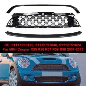 Di alta Qualità ABS Car Styling Griglia Anteriore Rene Cellulare retrofit Per 07-15 BMW Mini Cooper R55 R56 R57 R58 R59 Ricambi Auto