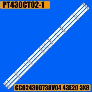 Striscia di retroilluminazione a LED per LE-43ZTFS17 LE-43ZTFS19 TI4311DLEDDS 43LEM-1089/FT2C 43LEX-7289/FTS2C F43D7000Q F43D8000Q F43E8000Q