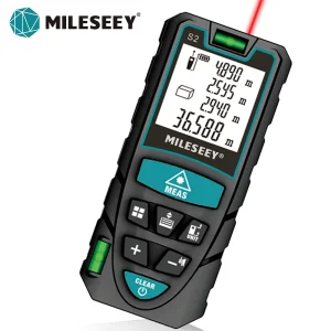 Misuratore laser MILESEEY S2 40M 60M 80M 100M 120M, telemetro laser, strumento di misurazione laser con funzione di misurazione multipla