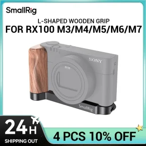 SmallRig RX100 M7 Impugnatura in legno a forma di L per Sony RX100 III / IV / V(VA) / VI / VII Rx100 M6 Vlog Rig per fotocamera Vlogging 2467
