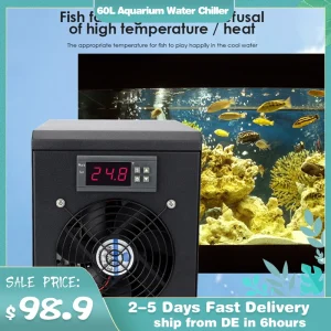 Sistema di riscaldamento del dispositivo di raffreddamento del serbatoio dei pesci del refrigeratore dell’acqua dell’acquario 180W 55L 10-40 ℃   Dispositivo a temperatura costante Refrigerazione