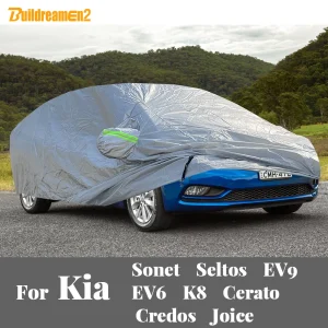 Copertura completa per auto per Kia Sonet Seltos EV9 EV6 K8 Cerato Credos Joice Auto Anti-UV Sole Neve Pioggia Resistente alla polvere Copertura antivento