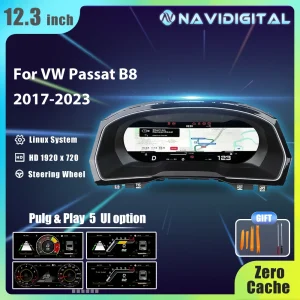 Cluster digitale LCD da 12.3 ”per Volkswagen Passat B8 CC Variant 2017 18 19 20 21 3 anni Suppor HDMI Carplay quadro strumenti