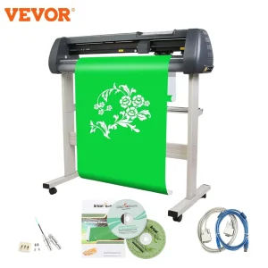 VEVOR 34 pollici taglierina per vinile con supporto da pavimento Vinly Sign Plotter da taglio Starter kit Software velocità di forza regolabile
