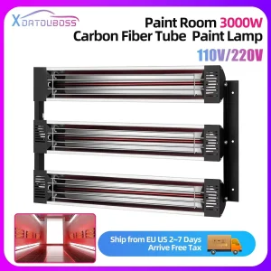 Lampada a Infrarossi DATOU BOSS 3000W per Asciugatura Vernice Auto, Lampada Termica a Infrarossi per Riparazione Vernice, Riscaldatore a Infrarossi a Onde Corte per Carrozzeria Auto