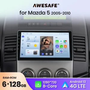 AWESAFE PX9 Plus autoradio per Mazda 5 2005 – 2010 wireless CarPlay Android Auto No 2 din 2din DVD