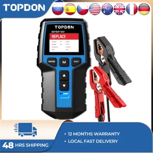 TOPDON BT200 12V Tester batteria per auto Analizzatore tester batteria diagnostica automobilistica digitale Strumento scanner di ricarica avviamento veicolo