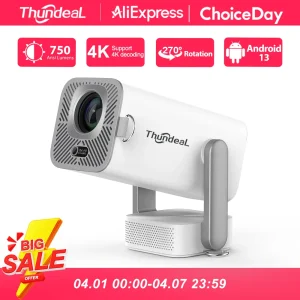 Proiettore ThundeaL Full HD 1080P 4K 3D Video TD80Pro WiFi Android TD80W Proiettore Portatile TD80 Pro per Home Theater Esterno