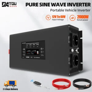 DATOUBOSS Germania Magazzino DN-03 Serie Inverter sinusoidale puro DC 12V 24V 48V a AC 220V Potenza continua 2000W Inverter per auto