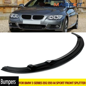 PER BMW SERIE 3 E92 E93 M SPORT SPORT SPLITTER Anteriore PARACCO LIP GLOSS BLACK LCI 10-13