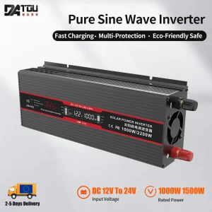 DATOUBOSS DN-022 Inverter a onda sinusoidale pura DC12V a AC220V potenza continua 1500W convertitore di tensione di energia solare portatile Inverter