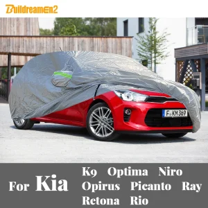 Copertura completa per auto Outdoor Sole Neve Pioggia Ghiaccio Polvere Prevenire la copertura antivento per Kia K9 Optima Niro Opirus Picanto Ray Retona Rio