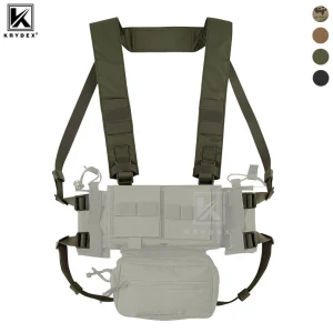 KRYDEX Imbracatura per tracolla e tracolla posteriore per gilet tattico MK3 MK4 D3CRM con fibbie maschili e femminili