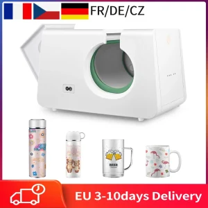 Pressa di calore automatica per tazze Pressa per tazze portatile a sublimazione di trasferimento da 10-11 once Pulsante one-touch come regali per compleanni