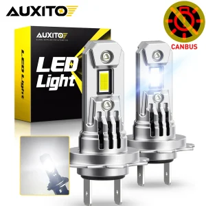 AUXITO 2 Pz Canbus H7 Lampadina LED 1:1 Mini Formato Lampada Frontale Senza Fili 20000LM 100 W LED Turbo Faro Luce 6500 K Bianco Automobile