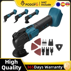 Trimmer elettrico a vibrazione a 6 velocità Strumento oscillante spazzolato per intaglio del legno Sega elettrica a batteria Trimmer Taglio Lucidatura