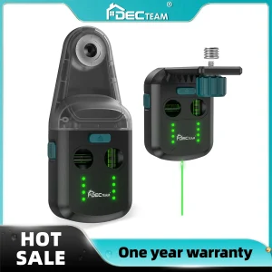 Decteam Collettore di polveri per perforazione elettrica 3 in 1 Livello laser verde Trapano domestico Aspirapolvere Scatola di aspirazione a parete Strumento di pulizia