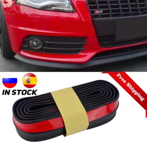 2.5m 65mm larghezza protezioni auto paraurti anteriore Lip Splitter adesivo per auto kit carrozzeria paraurti Spoiler mantovana mento striscia di gomma per auto