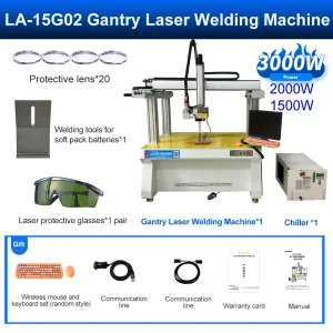 Macchina automatica della marcatura della saldatura a Laser 1500W 2000W 3000W LA-15G02 Gantry per le batterie al litio di nuova energia acciaio inossidabile