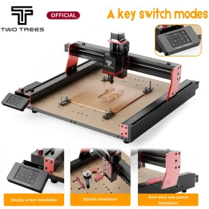 Macchina per incisione laser con fresa CNC a due alberi TTC450 Pro per legno acrilico PCB PVC metallo kit router CNC a 4 assi di grandi dimensioni