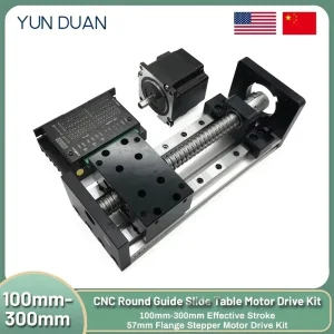 Kit motore guida lineare Tavolo scorrevole con vite a ricircolo di sfere CNC SFU1605 Tavolo scorrevole motore Nema23 Fase di guida lineare Modulo di movimento asse XYZ